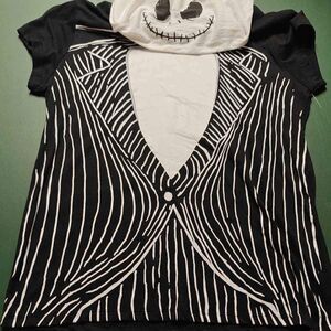 Disney's Nightmare Before Christmas Hooded Skull T-Shirt - XXL Juniors